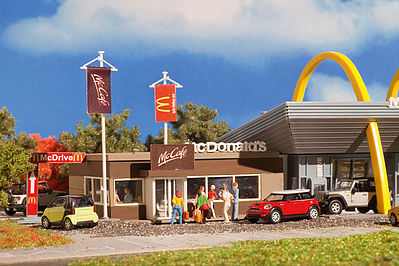 Vollmer 43636 HO Scale McCafe (McDonald's Coffee House) -- Kit