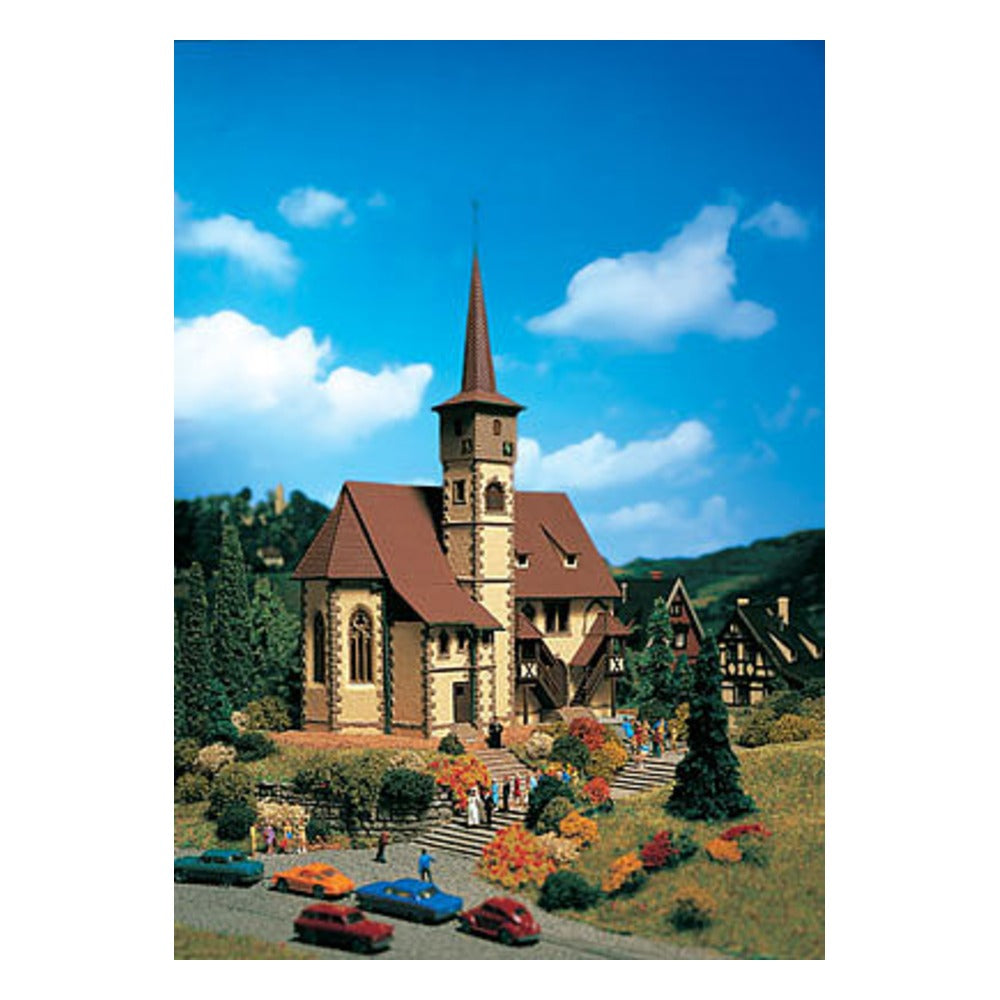 Vollmer 47736 N Scale Ditzingen Church -- 6-1/4 x 3-13/16" 16 x 9.8cm