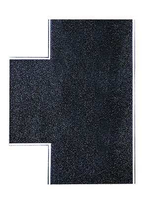 Vollmer 48263 HO Scale Weathered Asphalt Street 90 Degree T Intersection -- 6-1/8 x 5-1/8" 15.5 x 13cm