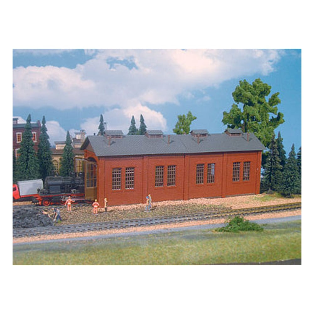 Vollmer 49112 HO Scale Locomotive Shed -- Kit - i12-1/2 x 3-1/2 x 4-5/8" 32 x 9 x 11.8cm