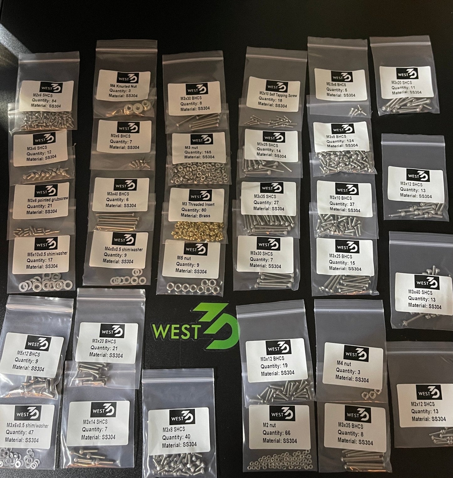 West3D Stainless Steel Fastener Kit for Micron (BDF)