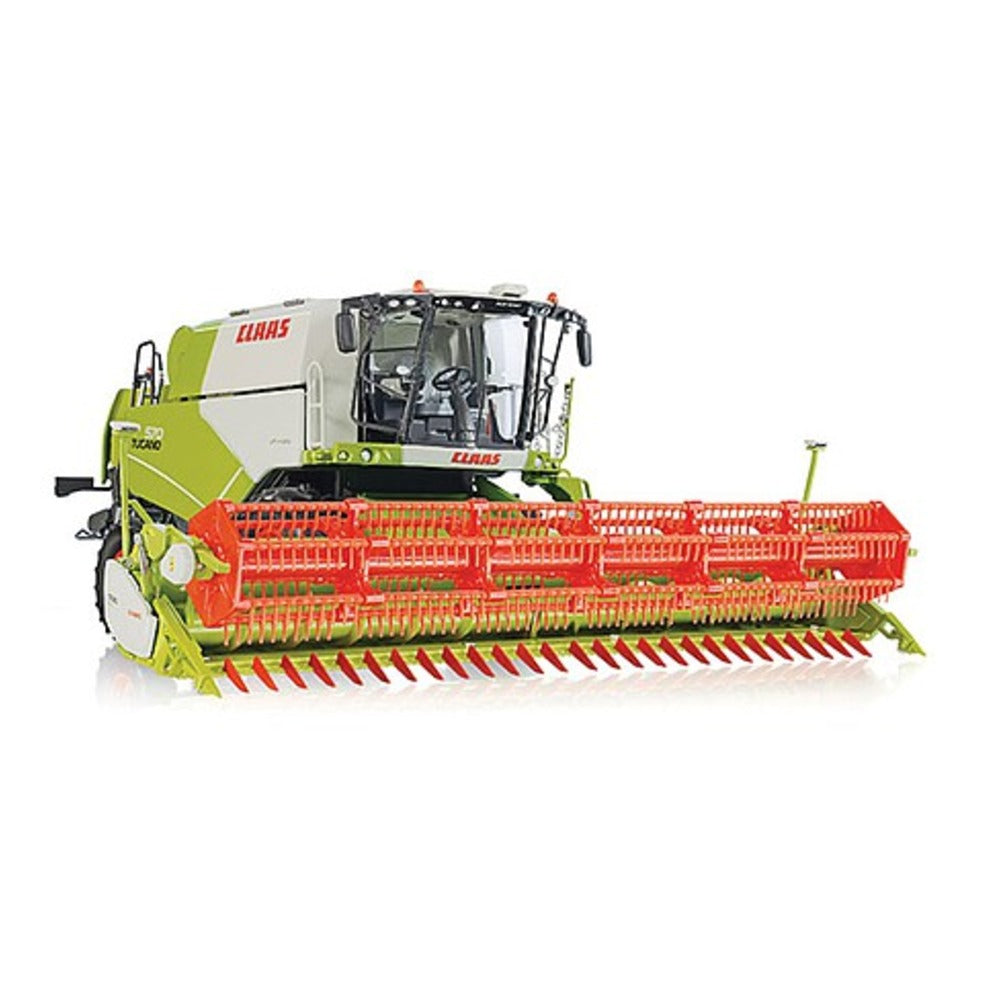 Wiking 77817 11689 Scale Claas Tucano 570 Combine w/V 930 Grain Mower - Assembled -- Claas (green, white, red, German Lettering)