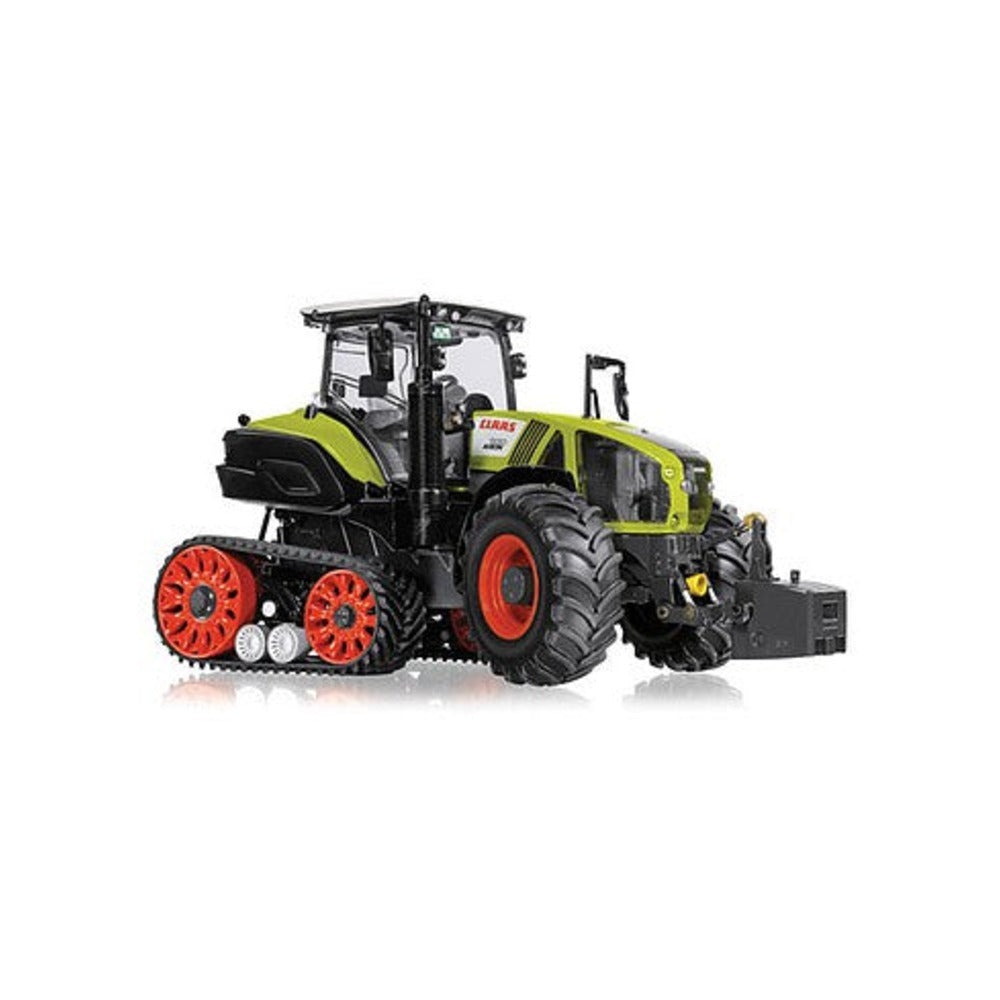 Wiking 77839 11689 Scale Claas Axion 930 Half-Track Tractor - Assembled -- Green, Gray, Red, White