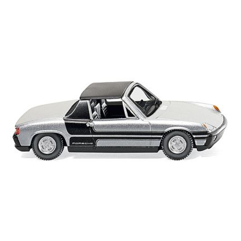 Wiking 79204 HO Scale Porsche 914 - Assembled -- Silver, Black
