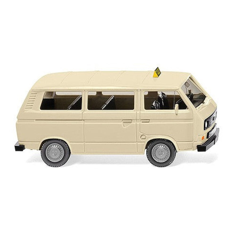 Wiking 80014 HO Scale 1979 Volkswagen T3 Samba Passenger Van - Assembled -- Taxi (ivory)