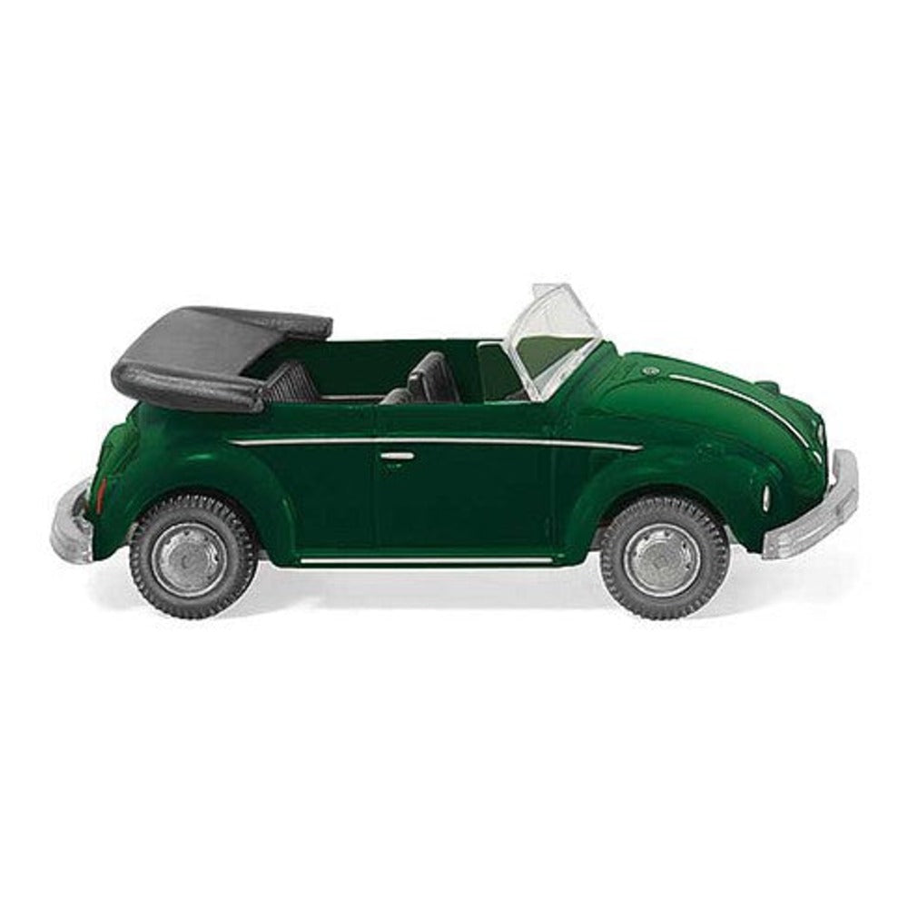 Wiking 80208 HO Scale 1964-1974 Volkswagen Beetle Convertible - Assembled -- Top Down (yucca green)