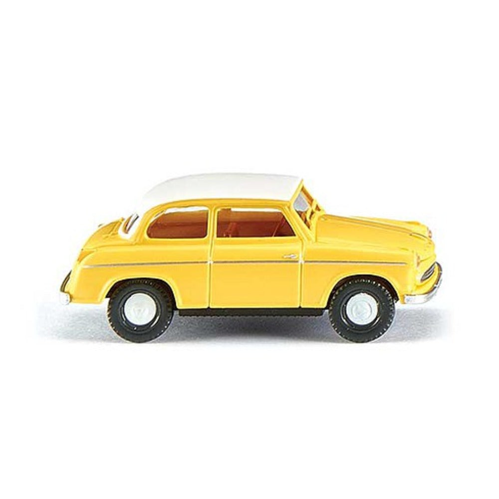 Wiking 80636 HO Scale 1957 Lloyd Alexander TS 2-Door - Assembled -- Yellow, White