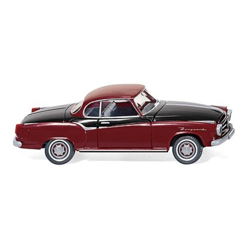 Wiking 82324 HO Scale Borgward Isabella Coupe - Assembled -- Crimson, Black
