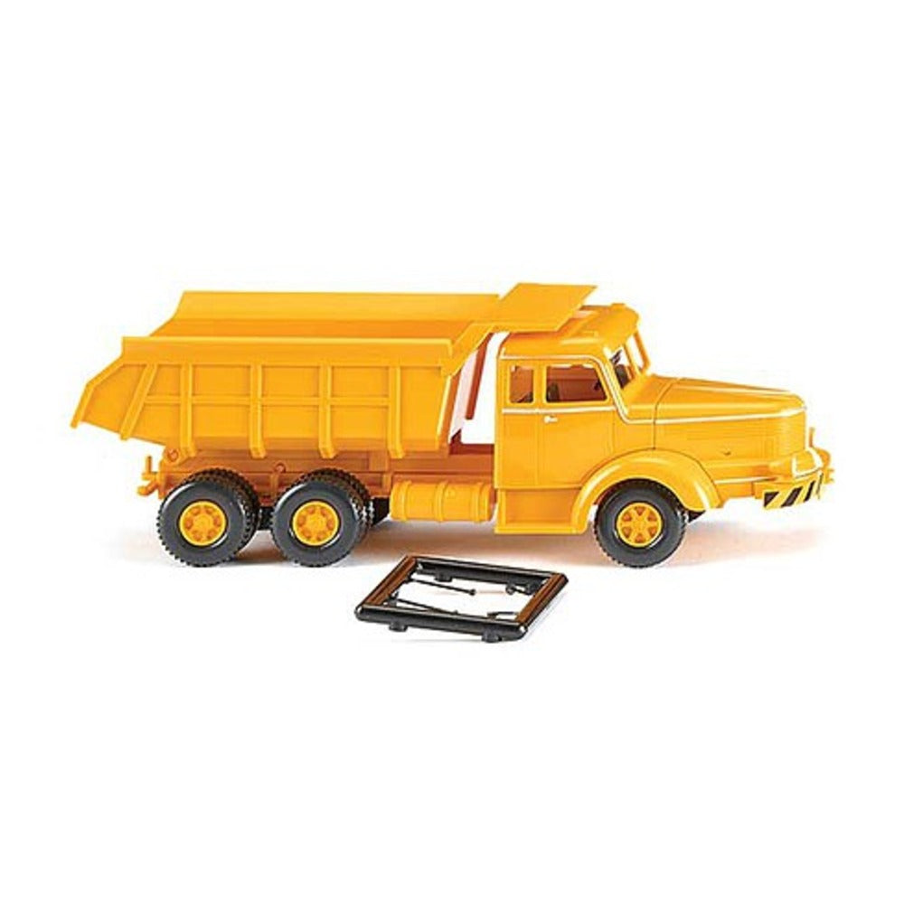 Wiking 86635 HO Scale 1950 Krupp Titan Dump Truck - Assembled -- Traffic Yellow