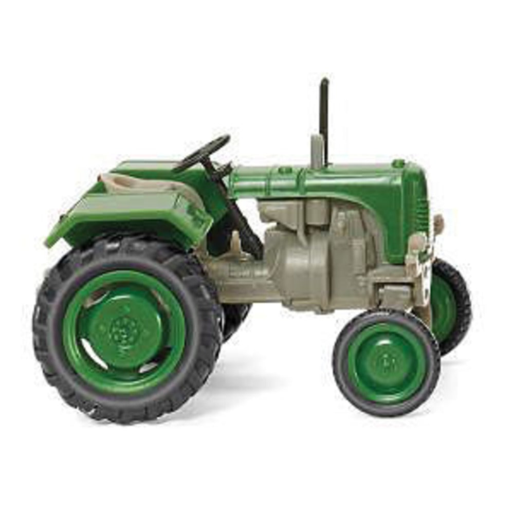 Wiking 87648 HO Scale 1949 Steyr 80 Farm Tractor - Assembled -- Grass Green, Gray
