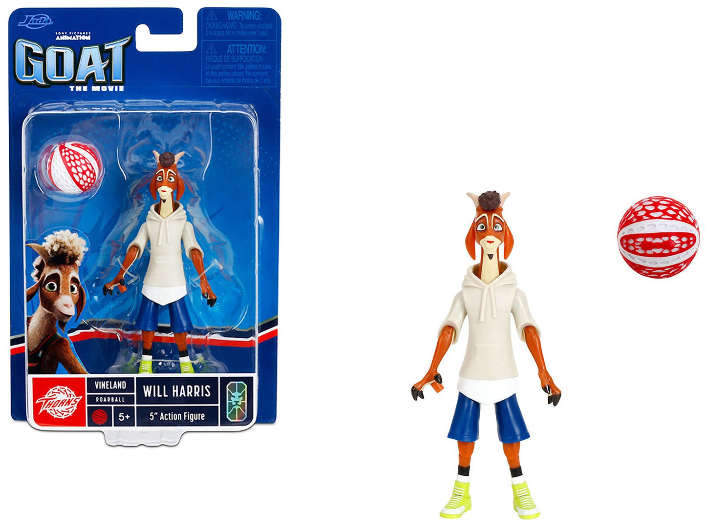 Will Harris 5" Moveable Figure with Basketball (Gym Clothes Version) "Goat" (2026) Movie Model by Jada free shipping USA