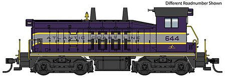 Walthers Mainline 910-10652 HO Scale EMD SW7 - Standard DC -- Atlantic Coast Line #648 (purple, silver, yellow)