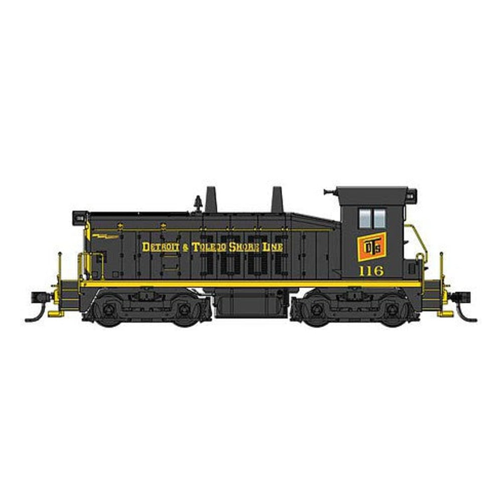 Walthers Mainline 10655 HO Scale EMD SW7 - Standard DC -- Detroit & Toledo Shore Line #116 (black, yellow, red)