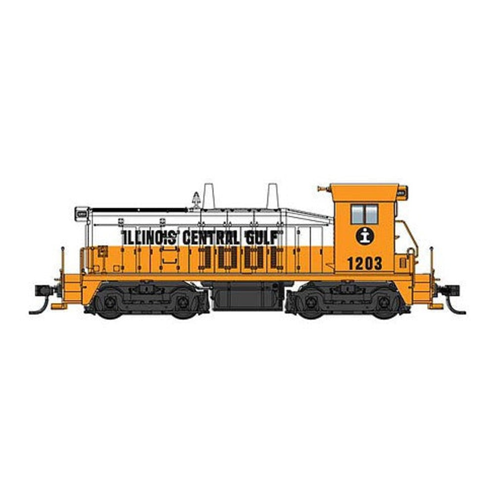 Walthers Mainline 910-10658 HO Scale EMD SW7 - Standard DC -- Illinois Central Gulf #1203 (orange, white)