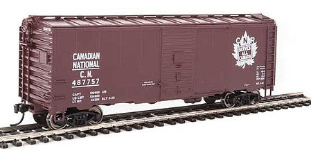 Walthers Mainline 1336 HO Scale 40' Association of American Railroads 1944 Boxcar - Ready to Run -- Canadian National #487757 ("CNR Serves All Canada" Graphic)