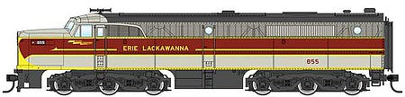 Walthers Mainline 20099 HO Scale Alco PA - ESU Sound & DCC -- Erie Lackawanna #855 (gray, red, silver, yellow)