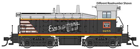 Walthers Mainline 910-20654 HO Scale EMD SW7 - ESU Sound & DCC -- Chicago, Burlington & Qunicy #9268 (black, gray, yellow, red)