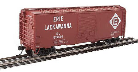 Walthers Mainline 2254 HO Scale 40' ACF Welded Boxcar w/8' Youngstown Door - Ready to Run -- Erie-Lackawanna #55844