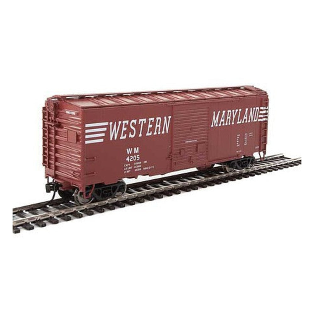 Walthers Mainline 2269 HO Scale 40' ACF Welded Boxcar w/8' Youngstown Door - Ready to Run -- Western Maryland #4205