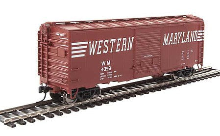 Walthers Mainline 2270 HO Scale 40' ACF Welded Boxcar w/8' Youngstown Door - Ready to Run -- Western Maryland #4393