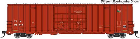 Walthers Mainline 910-2969 HO Scale 60' High-Cube Plate F Boxcar - Ready to Run -- Transportacion Ferroviaria de Mexico TFM #20091 (Boxcar Red, TFM Logo)