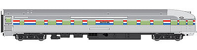 Walthers Mainline 910-30351 HO Scale 85' Budd Observation RTR Amtrak Phase III