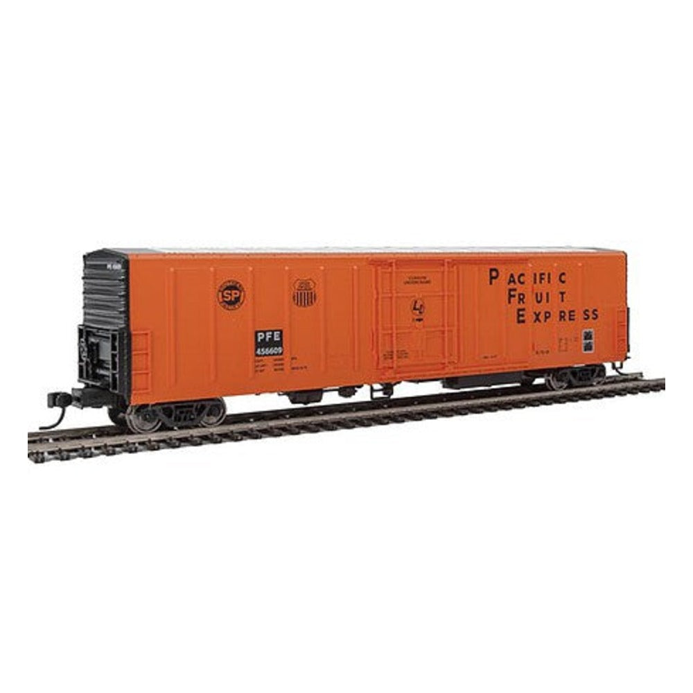 Walthers Mainline 910-3935 HO Scale 57' Mechanical Reefer - Ready to Run -- Pacific Fruit Express(TM) #456609 (orange, black)