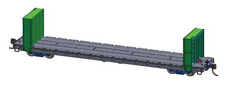 Walthers Mainline 5815 HO Scale 60' Pullman-Standard Bulkhead Flatcar (48' IL) - Ready to Run -- Trailer-Train with B&O Bulkheads #92270