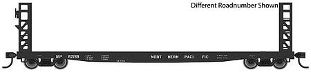 Walthers Mainline 5911 HO Scale 53' GSC Bulkhead Flatcar - Ready to Run -- Northern Pacific #67149 (black)