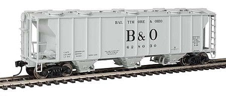 Walthers Mainline 7011 HO Scale 50' Pullman-Standard PS-2 2893 3-Bay Covered Hopper - Ready to Run -- Baltimore & Ohio #628030