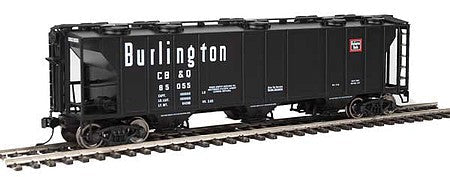 Walthers Mainline 7014 HO Scale 50' Pullman-Standard PS-2 2893 3-Bay Covered Hopper - Ready to Run -- Chicago, Burlington & Quincy #85055