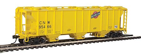 Walthers Mainline 7019 HO Scale 50' Pullman-Standard PS-2 2893 3-Bay Covered Hopper - Ready to Run -- Chicago & North Western(TM) #95466