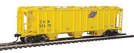 Walthers Mainline 7020 HO Scale 50' Pullman-Standard PS-2 2893 3-Bay Covered Hopper - Ready to Run -- Chicago & North Western(TM) #95478