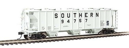 Walthers Mainline 7036 HO Scale 50' Pullman-Standard PS-2 2893 3-Bay Covered Hopper - Ready to Run -- Southern Railway #94757