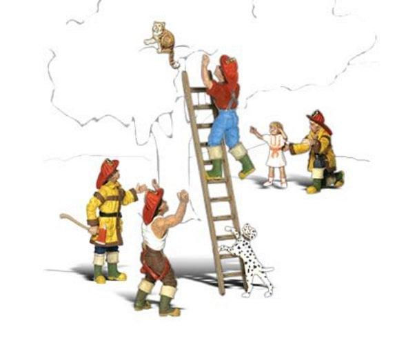 Woodland Scenics A1882 HO Scale Firemen to the Rescue