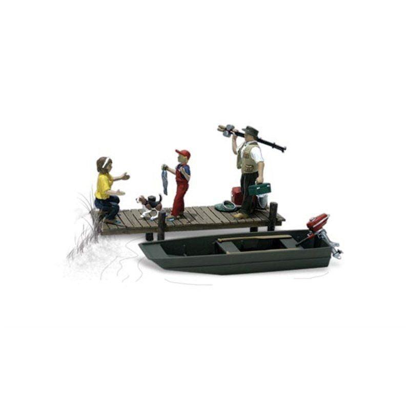 Woodland Scenics A1923 Ho Family Fishing