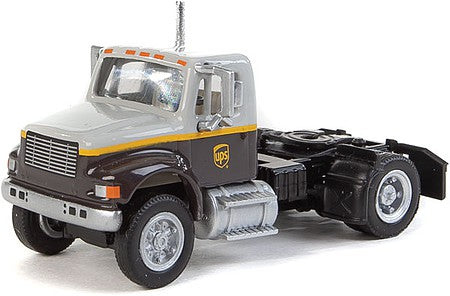 Walthers SceneMaster 949-11194 HO Scale International(R) 4900 Single-Axle Semi Tractor Only - Assembled -- UPS Freight(SM) (gray, gold, brown)