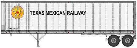 Walthers SceneMaster 949-2516 HO Scale 40' Trailmobile Trailer 2-Pack - Assembled -- Texas Mexican Railway (white, black, orange)