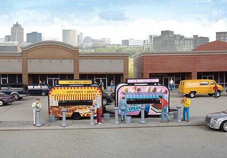 Walthers SceneMaster 949-2905 HO Scale Ice Cream and Hot Dog Food Trailers - Kit