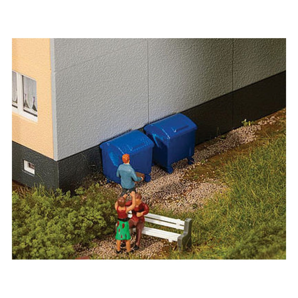 Walthers SceneMaster 949-4126 HO Modern Trash Containers pkg(2)