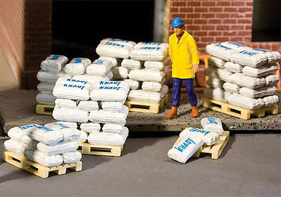 Walthers SceneMaster 4130 HO Bags of Sand, Grain & Cement pkg(40)