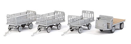 Walthers SceneMaster 4141 HO Baggage Tractor & Trailers Kit