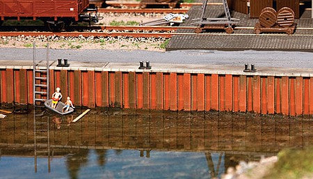 Walthers SceneMaster 4150 HO Harbor Wall Kit pkg(2)