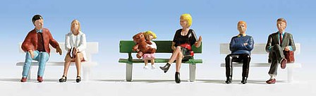 Walthers SceneMaster 6057 HO Seated People Set #1 pkg(6)