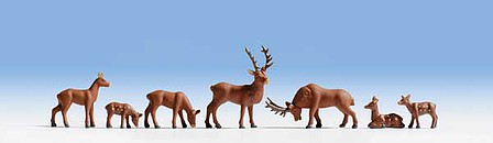 Walthers SceneMaster 6076 HO Wild Deer pkg(8)