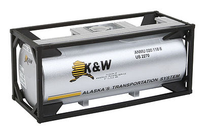 Walthers SceneMaster 949-8102 HO Scale 20' Tank Container - Kit -- K&W Alaska