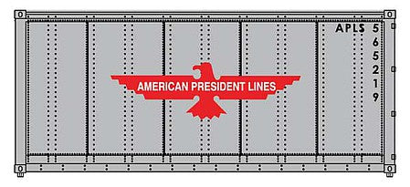 Walthers SceneMaster 8651 HO 20' Smooth Container APL