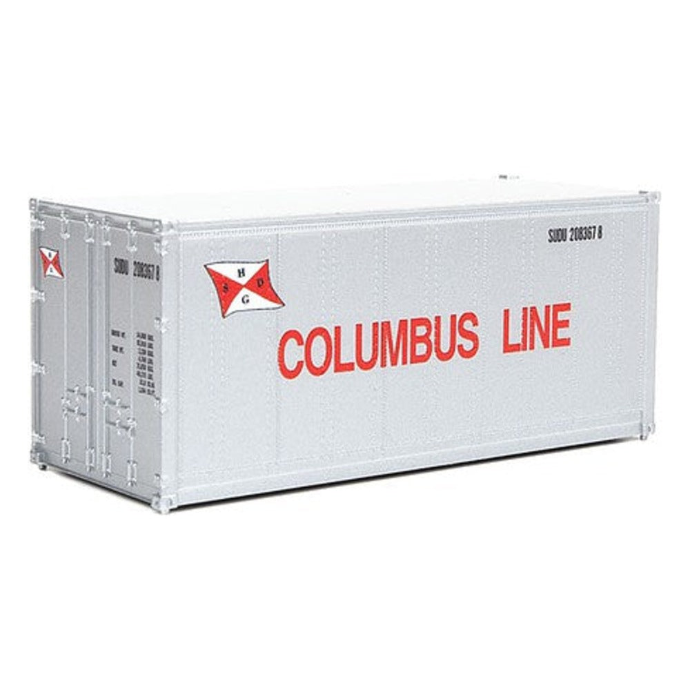 Walthers SceneMaster 949-8663 HO Scale 20' Smooth-Side Container Columbus Line
