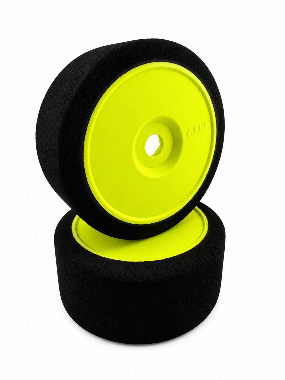 BSR Racing 1/8 Mounted GT Foam Tires Red w/17mm Hex (2) Yellow