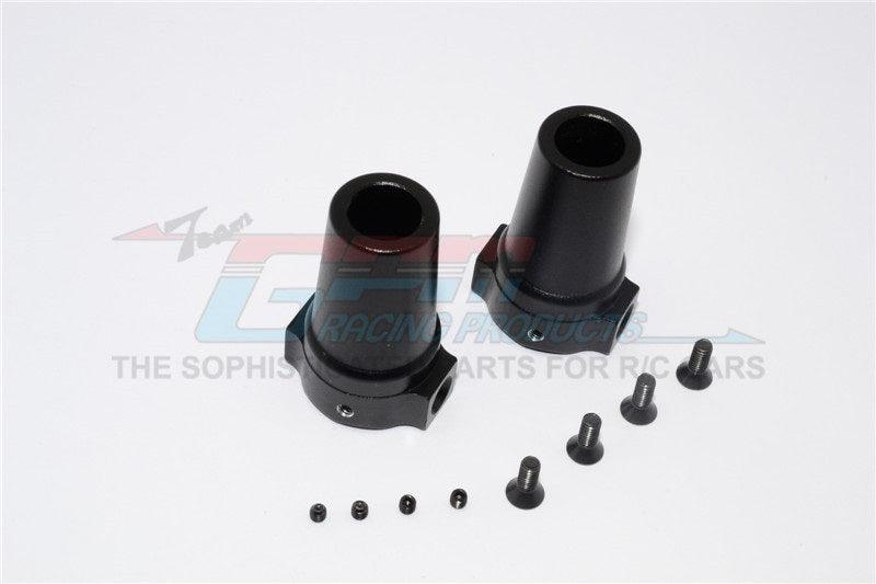 GPM ALUMINUM STRAIGHT AXLE ADAPTER AXIAL YETI ROCK RACER BLACK